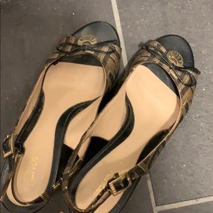 Fendi Sling back medium heel open toe shoes